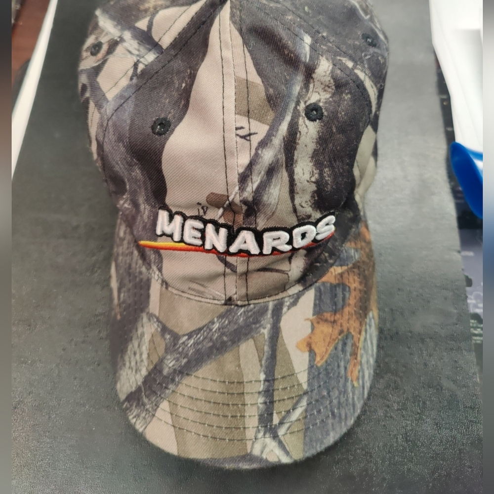 Paul Menard NASCAR Hat Mens Green Camo Adj Strapback Cap Embroidered 27 USA Flag